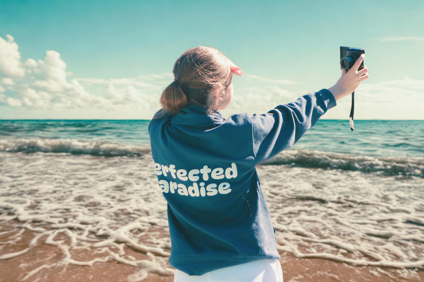 Perfected Paradise - Navy Hoodie image 0